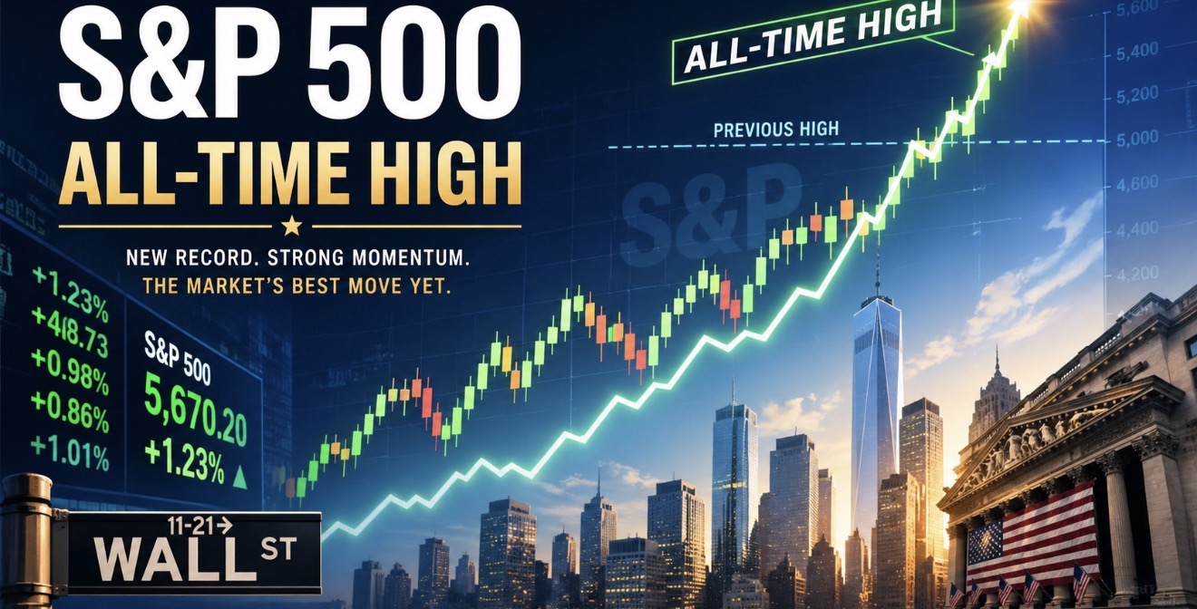 S&P500 reaches all time high today