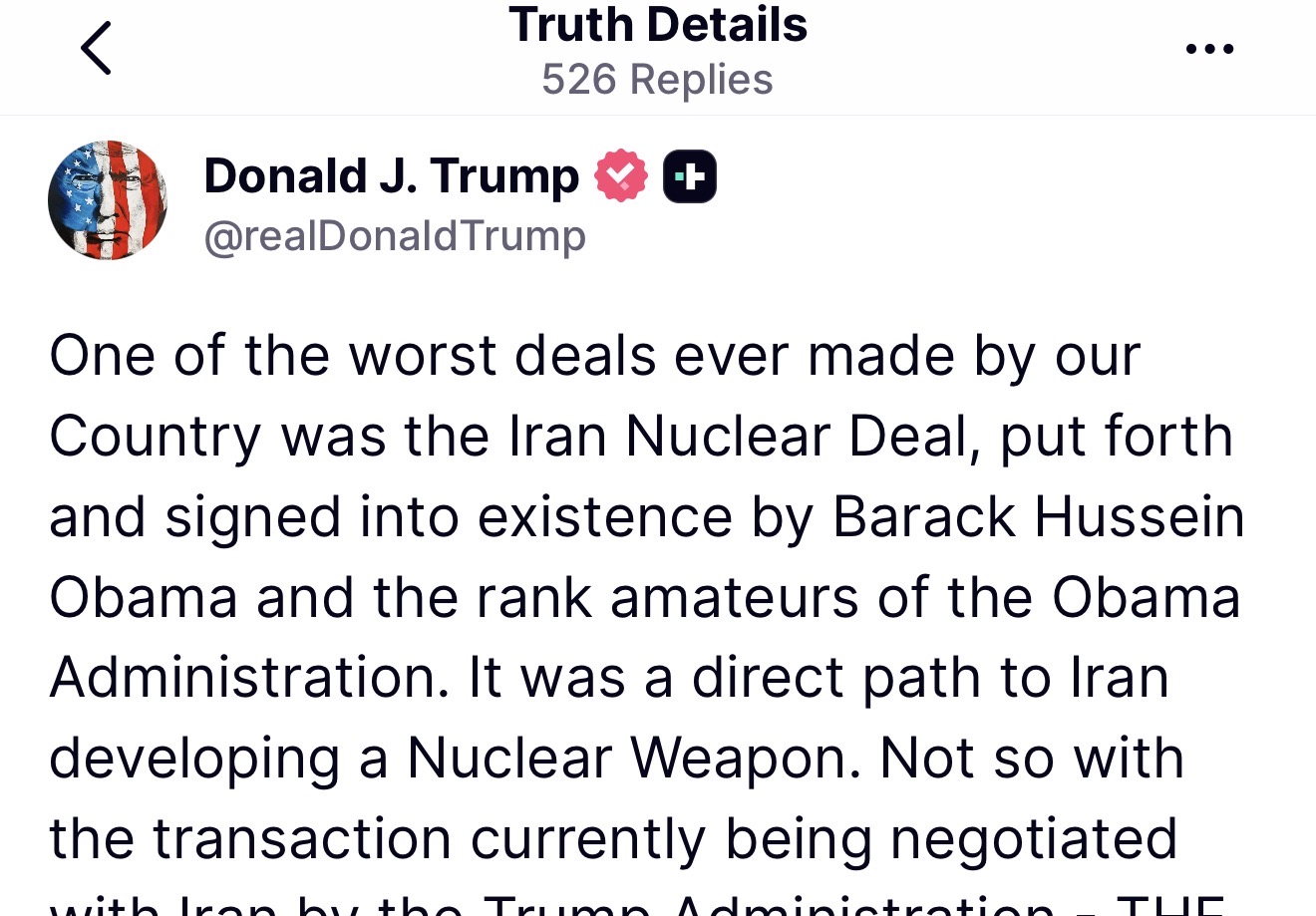 Trump update on Iran’s Negotiations