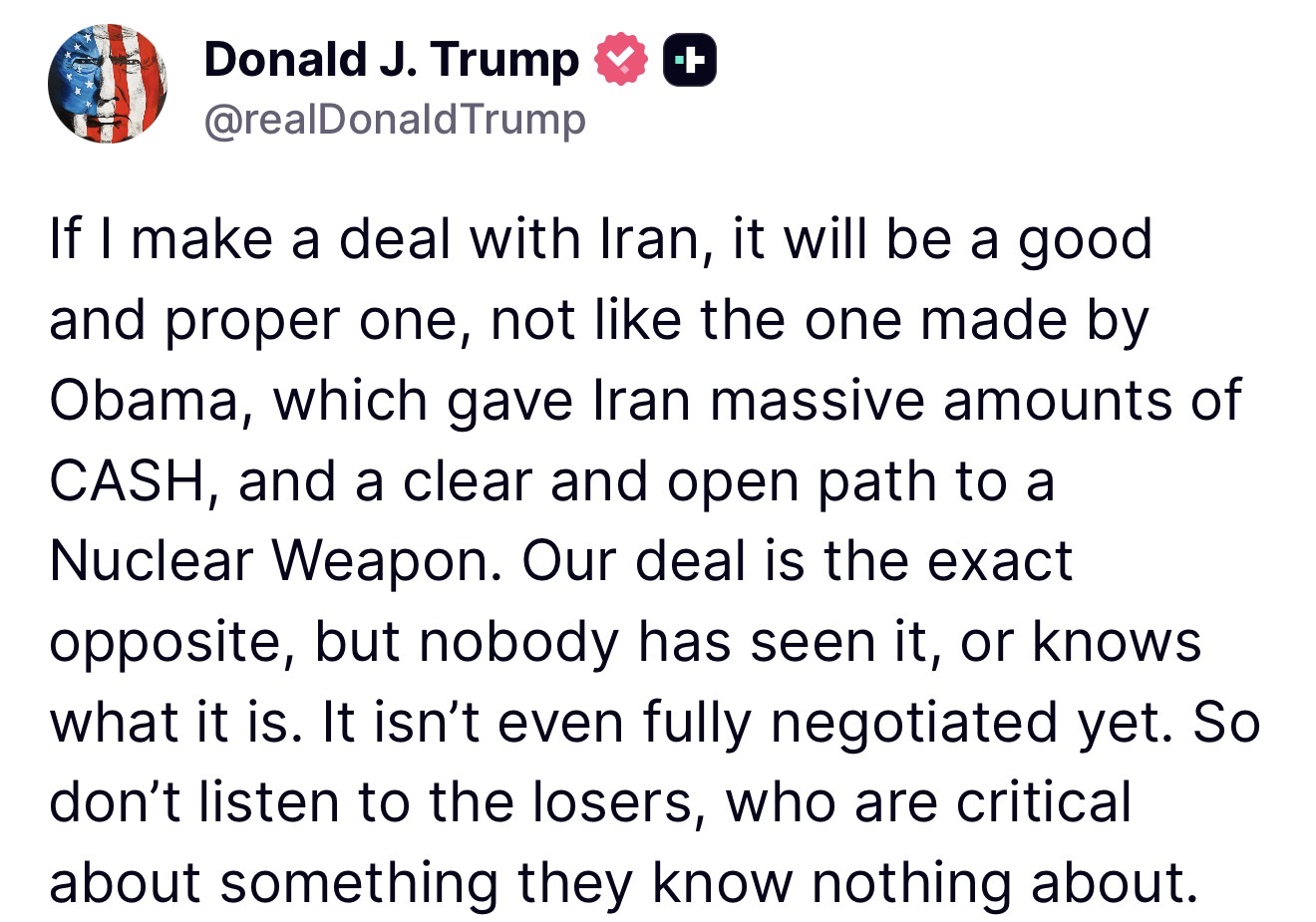 Trump is a Very Successful Business Person, Who Better to Force Iran into a Deal?