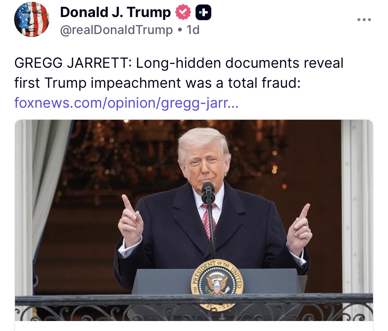 GREGG JARRETT: Long-hidden documents reveal first Trump impeachment was a total fraud