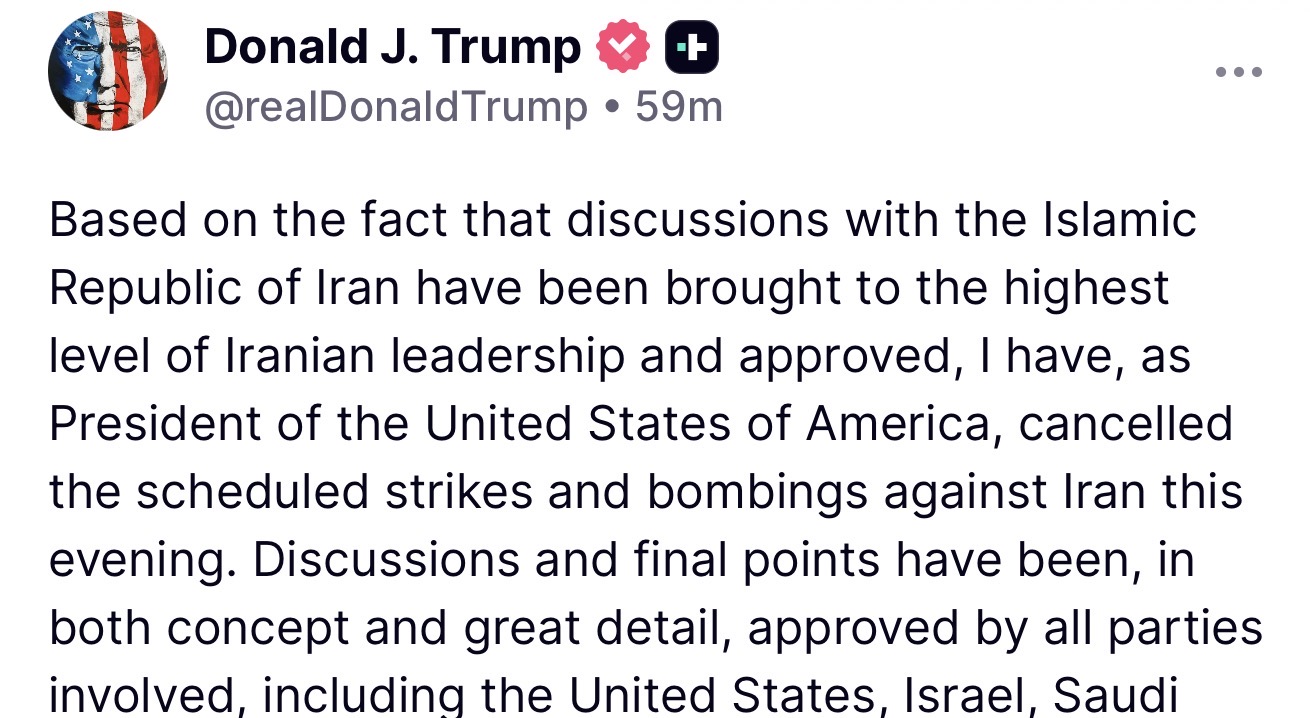 Trump: They yielded now we talk again